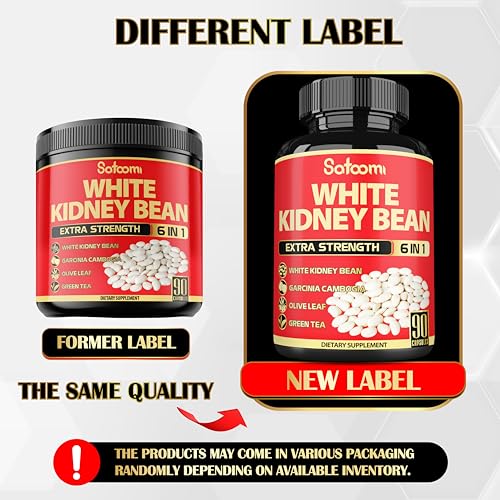 Satoomi 6 In 1 White Kidney Bean Extract Capsules -90 Capsules -3 Month Supply - Extra Blend With Olive Leaf, Green Coffee Bean & Green Tea - Support Carb Scale Down thumb #7