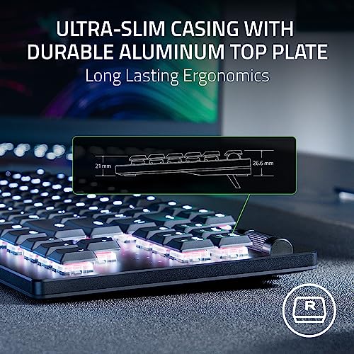Razer DeathStalker V2 Pro Tenkeyless Switches Rouges Clavier Gamer Optique Sans Fil à Profil Bas Switches Optiques Linéaires et Silencieux Sans Fil HyperSpeed Bluetooth Clavier US | - vue 5