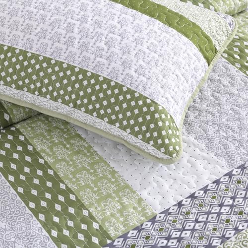 Parure de lit à rayures bohème WONGS BEDDING YS01AC081294K3U-A pour grand lit - 6