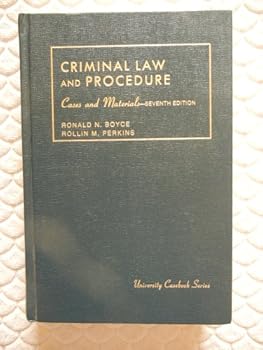 Hardcover Criminal Law and Procedure Cases and Materials (University Case Book Series) Book