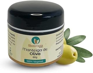 Manteiga de Oliva 100% natural - Nutrição Capilar, cuidados com a pele, massagem terapêutica (60g)