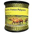 DSZBESTER Upgraded Electric Fence Polywire 3366 feet 1026 Meters,1/8 Diameter Portable Electric Fencing Polywires, 6 Stainless Steel Strands for Reliable Conductivity and Corrosion Resistant