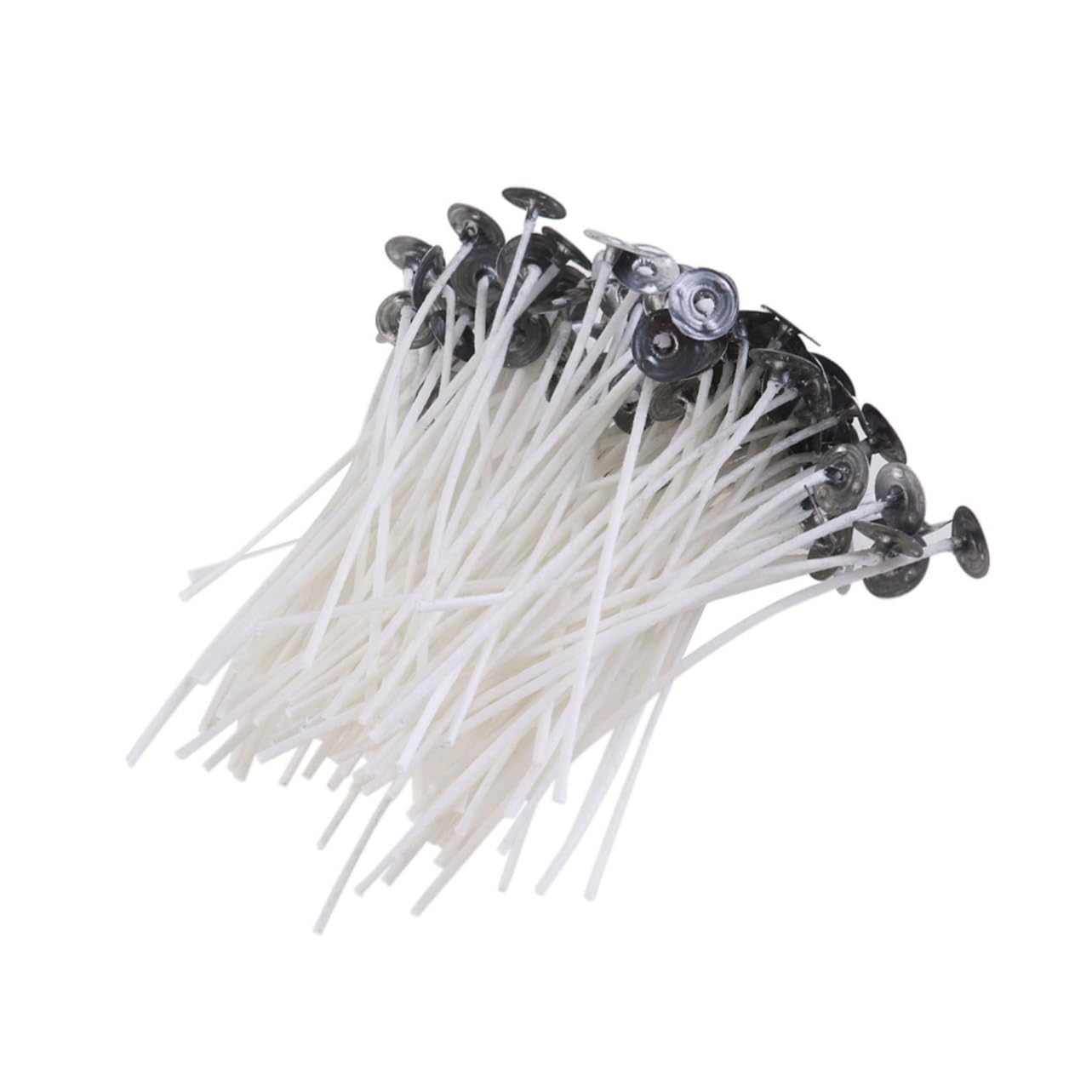 ARTIBETTER 30 Pack Natural Candle Wick Pre-Waxed Core Low Smoke for Candle Making DIY