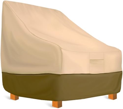 Pyle Funda para silla de muebles de patio  Funda para silla de césped al aire libre veranda porche cubierta cubierta con ventilación  para sofá