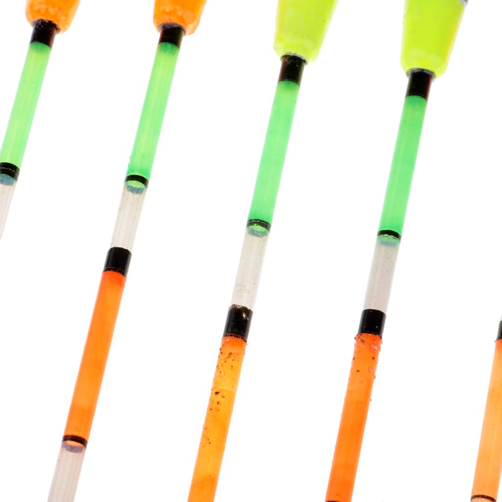Lot de 10 flotteurs de pêche - Bouée de pêche - Crochet de pêche
