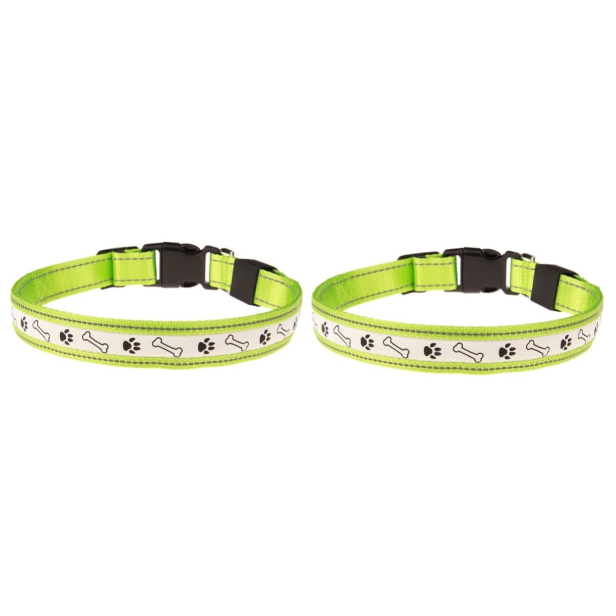 Angoily 2piezas Collar Led Recargable para Perros y Visibilidad Alta para Paseos Nocturnos y Seguridad De Mascotas Verde