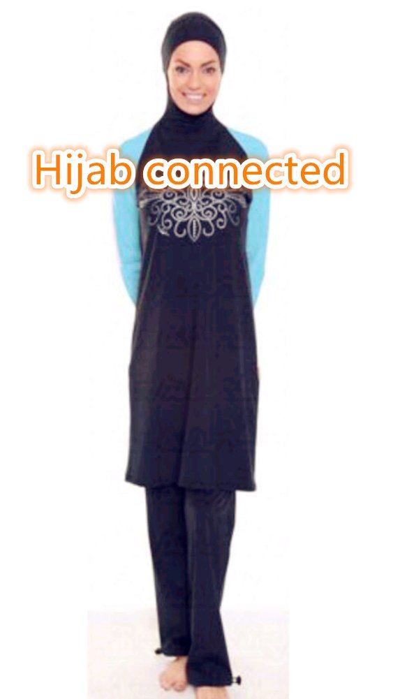 KXCFCYS Stylish Modest Muslim Islamic Swimsuit for Women Hijab & Full Coverage Swimwear Perfect for Swimming, Beach & Daily Wear (Int’l – L, NO-1)