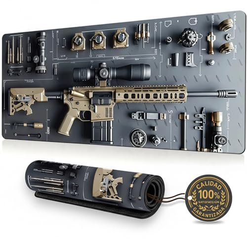 Genérico Alfombrilla Ratón Gaming XXL 900×400 mm – Tapete Escritorio Antideslizante para Ordenador y Teclado – Mousepad Grande con Bordes Cosidos, Superficie Suave y Rápida