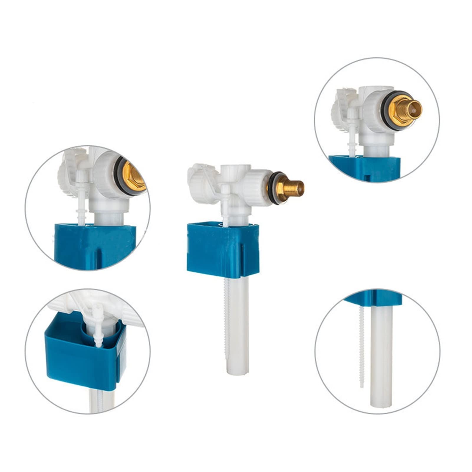 VOREAL 1 PC Entrada Lateral Ajustable Inodoro Válvula de Inodoro Cisterna de Cisterna Flotador Llenado Válvulas Closestool Piezas de Repuesto de Closestool Accesorios de baño Leisurely