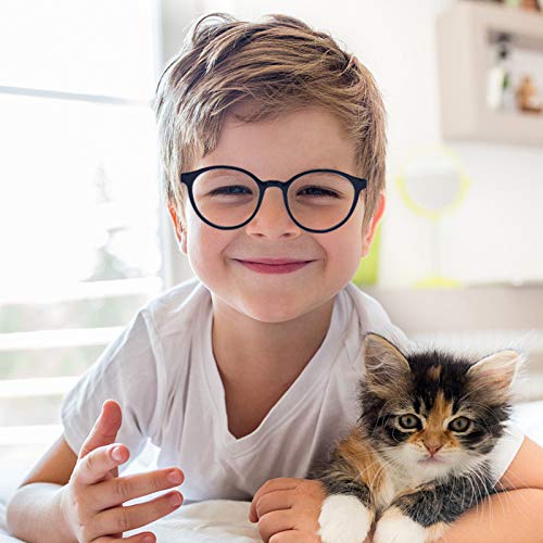 Image of Square Blue Light Blocking Glasses 2 Pack for Kids Clear Computer Blocking Glasses For Boys Girls Age 3-12