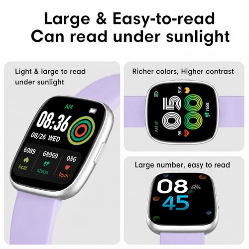 Image of LIVIKEY Fitness Tracker Watch with Heart Rate Monitor, Activity Tracker with Pedometer, Sleep Monitor, Calories & Step Counter, IP68 Waterproof Smart Watches for Women Men Fitness Watch for Sports
