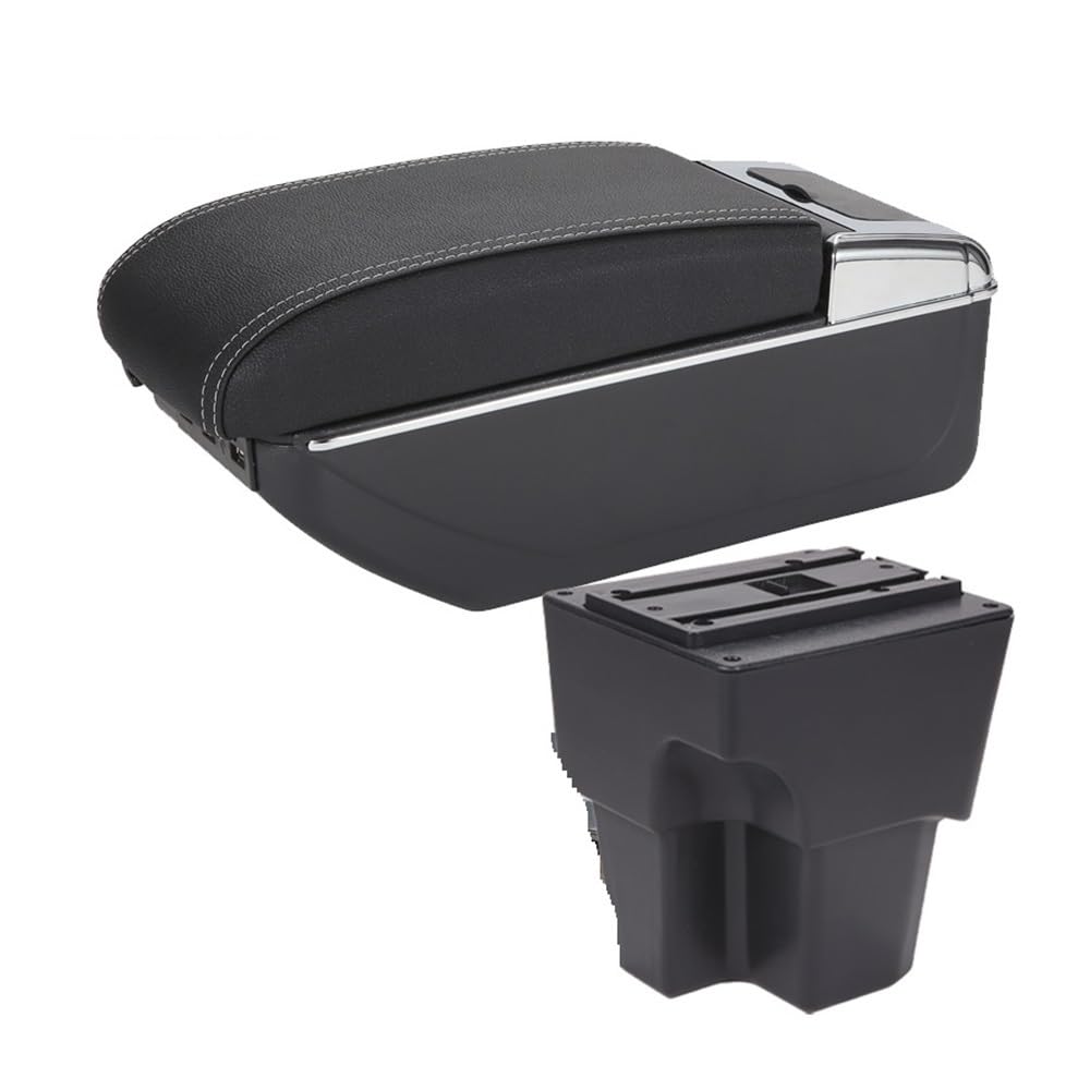 Aierdeyp B3 Black White 7Usb Car Armrest Box For Vw For T-Cross 2025