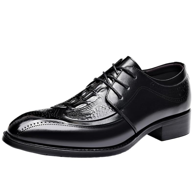 Men's Pointed Toe Oxford Shoes Fashion Leather Dress Shoes for Business and Daily Wear