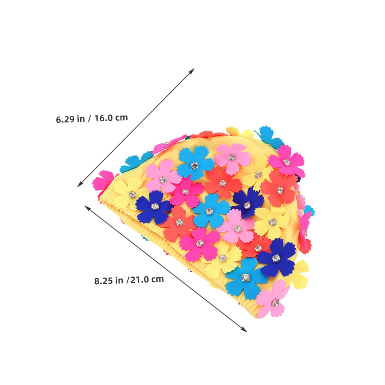 Gorro de Baño Floral para Mujer Adulta, 2 Piezas de Nailon
