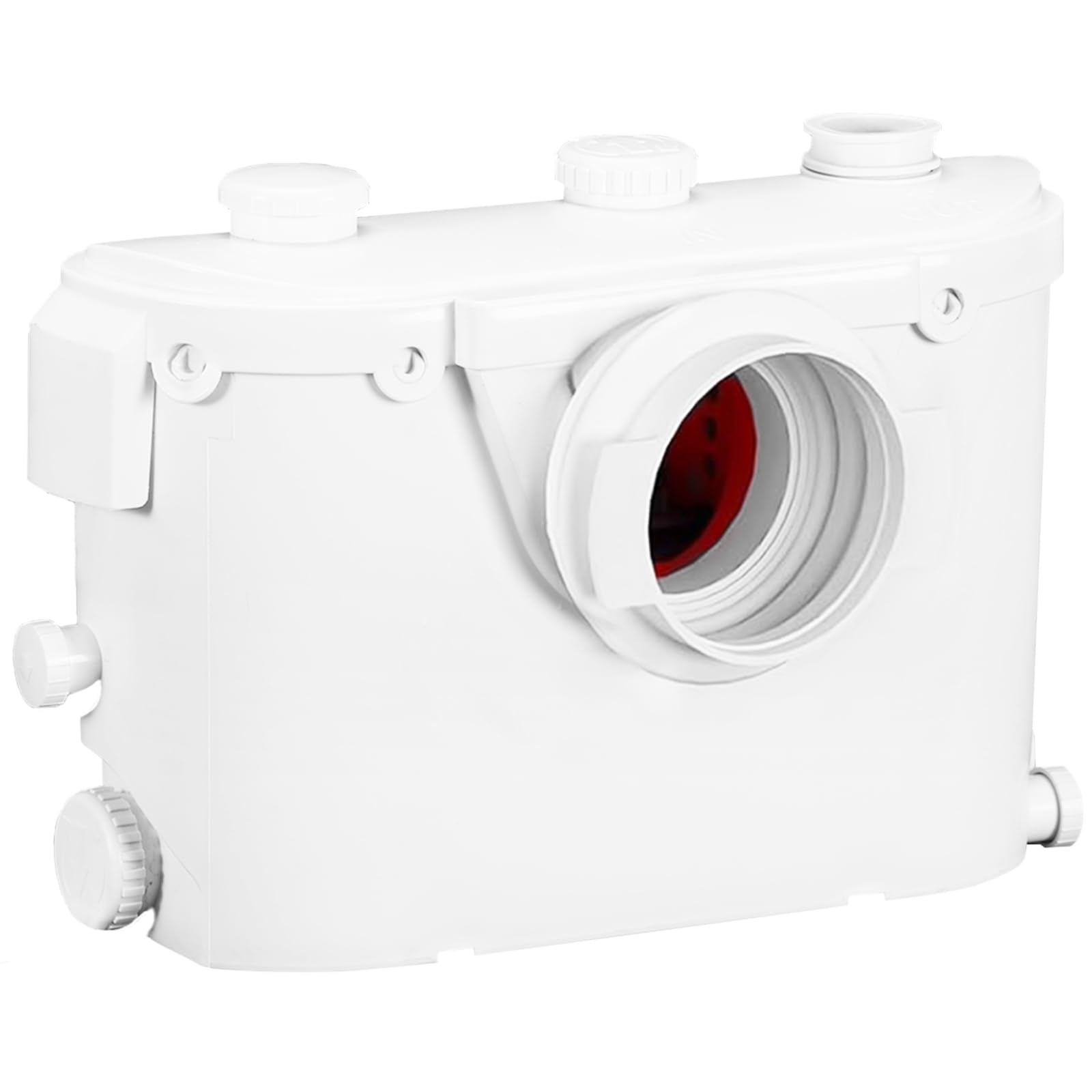 600W Macerator Pump Toilet Pump Upflush to 26FT 1800GPH Sewerage Sump Pump with 4 Water Inlets 1 Outlets for Toilet Sink Shower Laundry Kitchen Basement