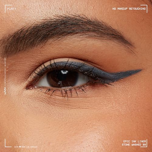 Image of NYX PROFESSIONAL MAKEUP Epic Ink Liner, Waterproof Matte Liquid Eyeliner with Vegan Formula - Stone Washed (Grey)