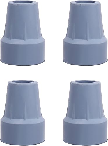 Puntas de caña de 1 pulgada, puntas de muleta Kotiorname de alta resistencia de repuesto (4 unidades, gris)