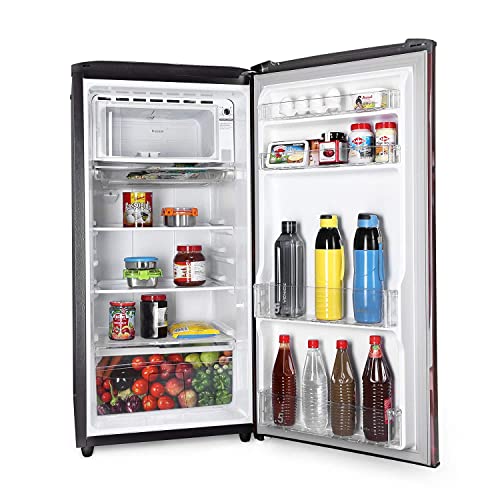Image of Godrej 192 L 5 Star Inverter Direct-Cool Single Door Refrigerator with Farm freshness upto 24 days (RD EDGENEO 207E 53 THI AQ WN, Aqua Wine, 2022 Model)