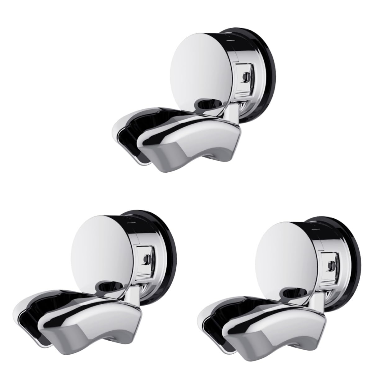 Support de pommeau de douche Uonlytech : fixation ventouse amovible pour douchette de salle de bain