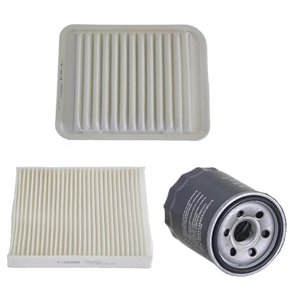 Filtr Powietrza Kabinowego dla Peugeot 4008, dla Mitsubishi Outlander, 22x20x2.8cm 3 szt. Filtr powietrza samochodowego Filtr kabinowy Filtr oleju MR968274/7803A004/MD135737