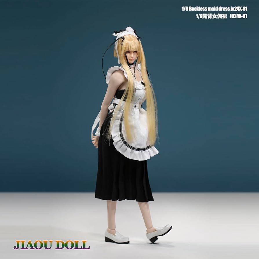 1/6 女性素体フィギュア 黒ワンピースドレス ハイヒール ヘッド付き 1/6 女性素体フィギュア 黒ワンピースドレス ハイヒール ヘッド付き