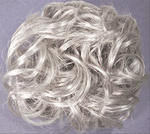LACEY 3 inch Pony Fastener Hair Scrunchie - 56 Gray with 10% Brown