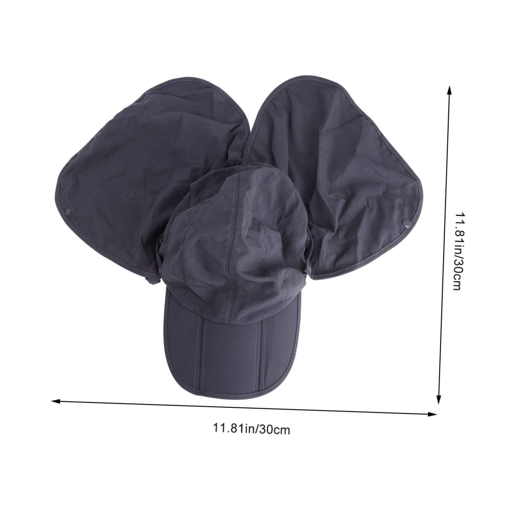 Gesichtsschutzmaske zum Angeln Kappen Sonnenhut mit Solarventilator mundschutzmasken Abdeckkappe für Anti-UV-Maske atmungsaktive Nackenschutzmütze Dark Grey