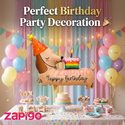 Image of Balloonistics Dashhound Happy Birthday Balloon