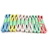 niceeshop Tailor Craft Flexible Ruler Tape Measure (6 Colors,Pack of 12pcs)