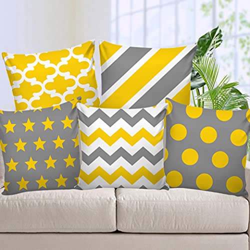 AEROHAVEN™ Set of 5 Decorative Hand Made Jute Throw/Pillow Cushion Covers - CC177 - (18 x 18 Inch)