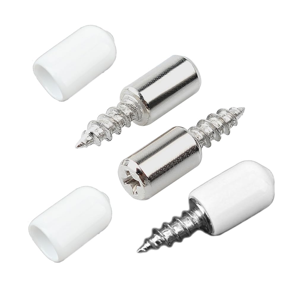 Sujeta Baldas Armario Interior 20 Piezas ,7mm Soporte De Estante,Tornillo Integrado Autorroscante,Perno Para Estante De Metal,Soporte Armario Con Funda De Soportes Para Baldas