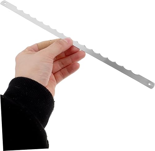 Miniatura 7 de 1 juego de cuchillos de acero inoxidable para cortar pan, cuchillas dentadas con tornillos y destornillador para corte eficiente, cocina, panadería,