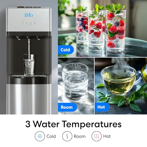 Brio Self Cleaning Bottom Loading Water Cooler Water Dispenser – Limited Edition - 3 Temperature Settings - Hot, Cold & Cool Water