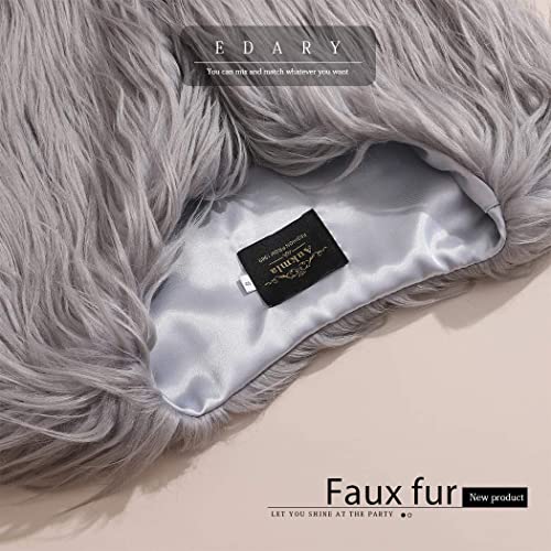 Edary Fashion Sleeveless Faux Fur Vest Autumn And Winter Waistcoat Lightweight Fur Vest Jacket For Women And Girls(Gray1,M) #TOP4