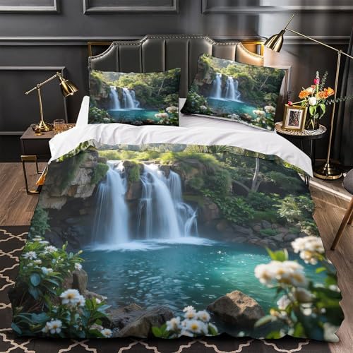 Parure de lit King en microfibre premium imprimé 3D abstrait et doux