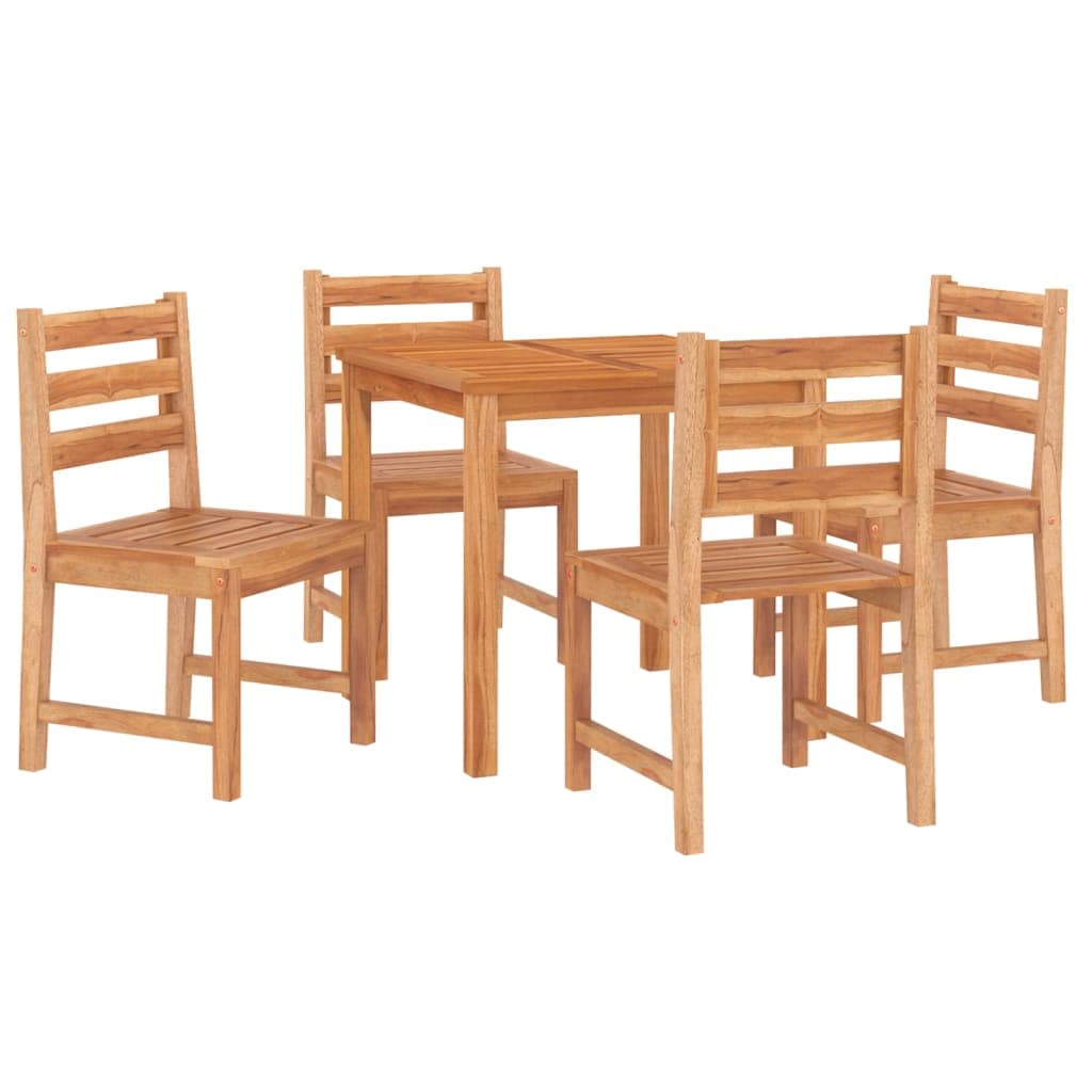 Mobili,Mobili da esterno,Set di mobili da giardino,Set da pranzo da giardino in legno massello di teak da 5 pezzi