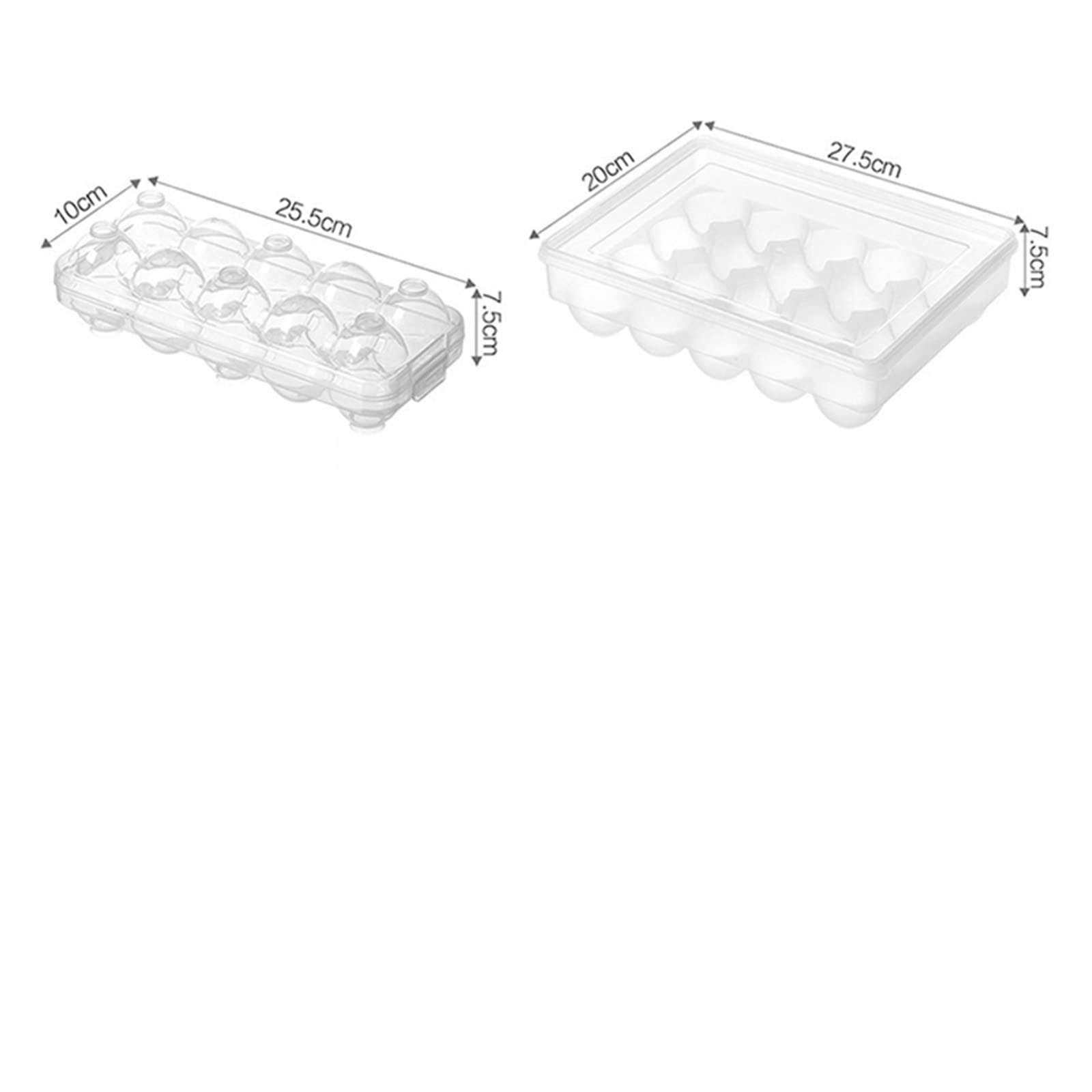 Cubo de Huevos para Nevera, Soporte de plástico para Nevera, Bandeja para congelador, Caja contenedora de Almacenamiento, Organizador de Huevos de Cocina (25,5)