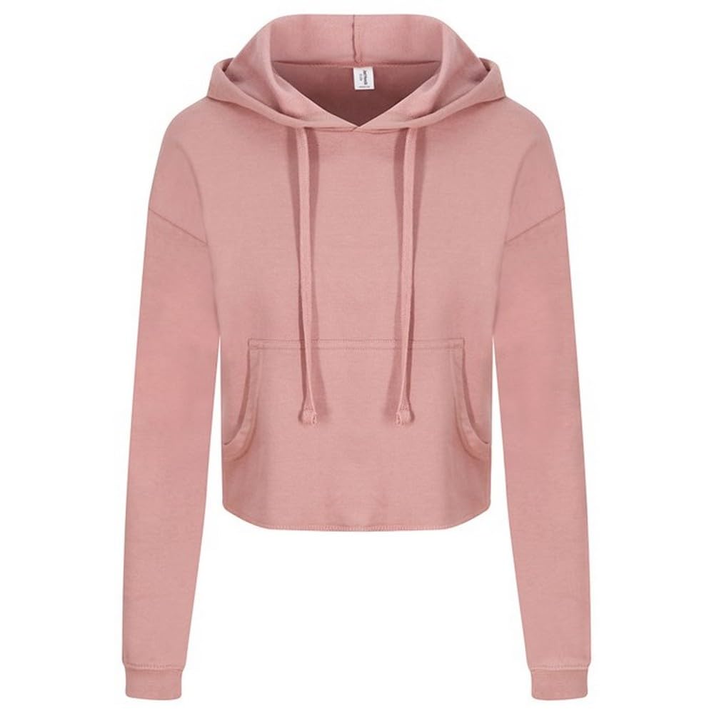 AWDis Just Hoods JH016 Ladies Cropped Hoodie - Dusty Pink - XS