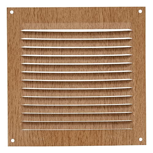 Amig - Griglia quadrata in alluminio | Griglie di ventilazione per presa d'aria | Ideale per soffitto cucina e bagno | Dimensioni: 150 x 150 mm | Colore: legno