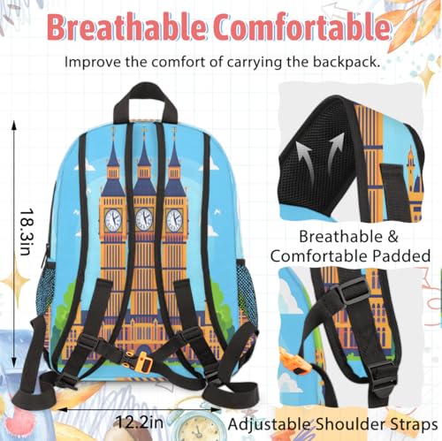 Big Ben Backpack with Lunch Box, Lightweight Laptop Travel Backpack for Women Men, Nurse, Teacher, Work Bag with Insulated Lunch Bag4