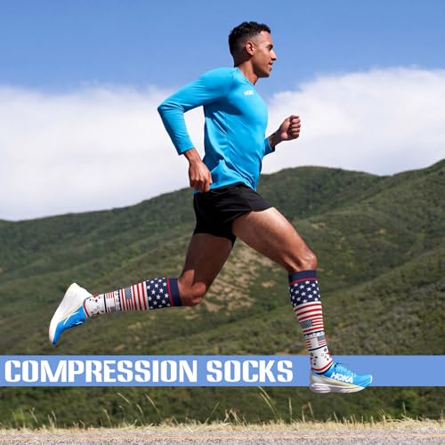 Image of Sooverki Compression Socks for Women and Men Circulation (3 /4 Pairs) is Best Support for Running Athletic Cycling Hiking
