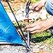 Eurmax USA Galvanized Non-Rust Camping Family Tent Pop Up Tent Stakes Ice Tools Heavy Duty 20pc-Pack, with 4x10ft Ropes & 1 Orange Stopper