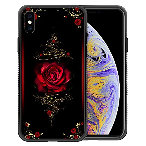 ZHEGAILIAN iPhone Xs MAX Case,Spiritual Rose iPhone Xs MAX Cases for Girls Woman,Non-Slip Design Personalized Cool Pattern Back Cover Soft TPU Bumper Frame Support Case for iPhone Xs MAX 6.5in