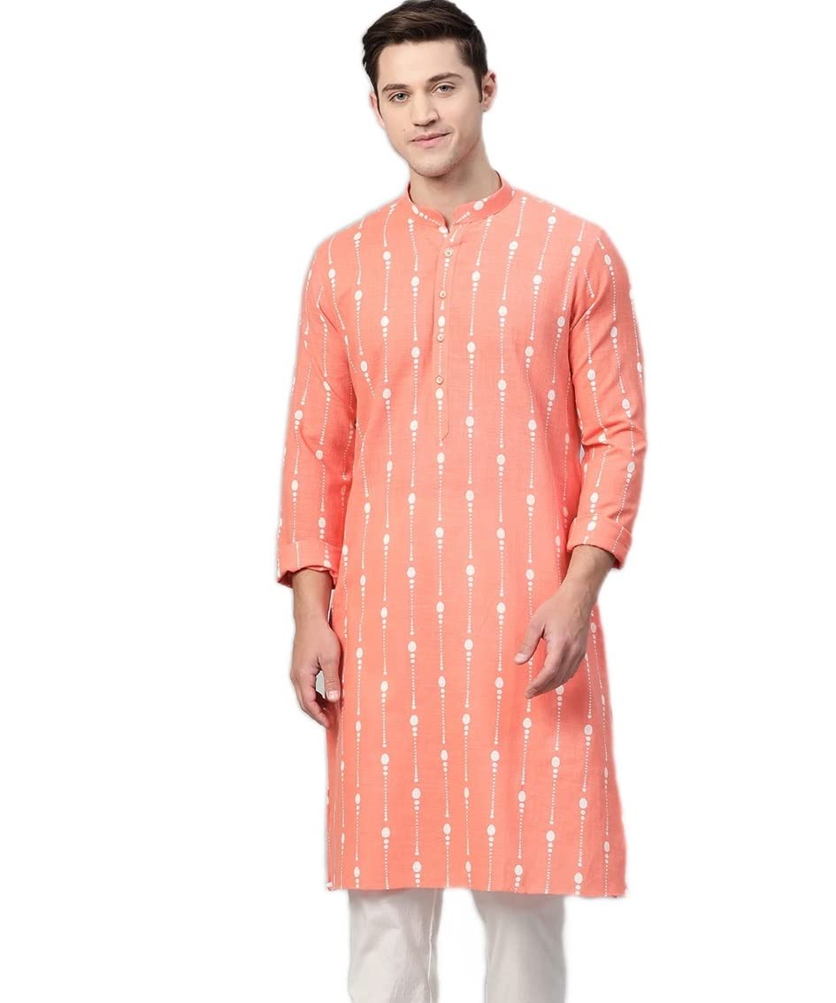 amayra Men's Cotton Straight Fit Printed Straight Kurta-picture-46