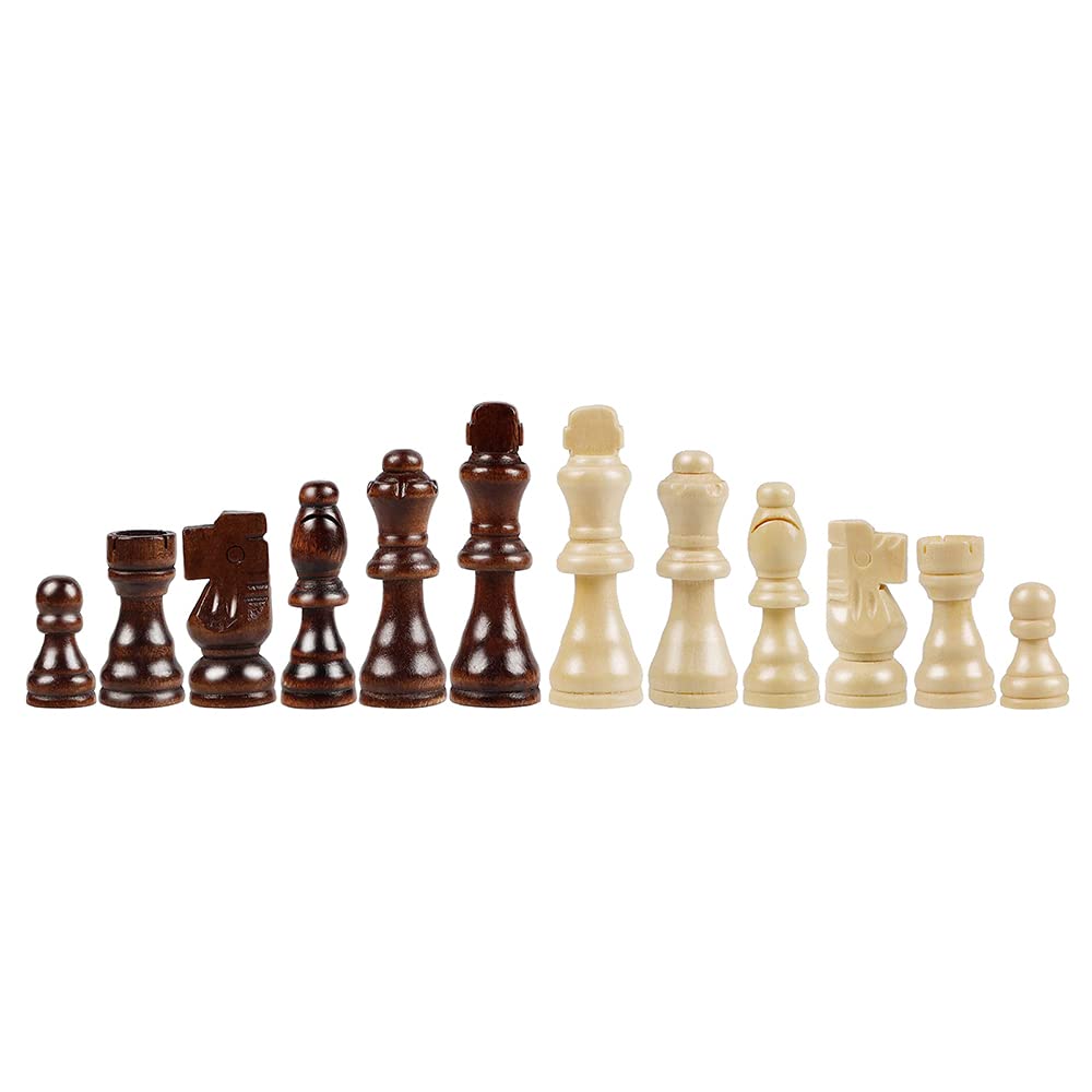 HUIOP 32pcs Wooden Chess Pieces - Fits 40cm Board - 2 Players, Ages 12+ - Image 4
