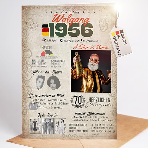 myDreamwork Premium Geburtstagskarte zum 70. Geburtstag - Geschenke zum 70 Geburtstag - Geburtstag 70 Mann, Geburtstag 70 Frau - Geburtstagskarte 70 Jahre - 1956 Geschenkidee (DIN-A5) myDreamwork Premium Geburtstagskarte zum 70. Geburtstag - Geschenke zum 70 Geburtstag - Geburtstag 70 Mann, Geburtstag 70 Frau - Geburtstagskarte 70 Jahre - 1956 Geschenkidee (DIN-A5)