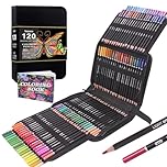Vozuna 120 Colouring Pencils Zip-Up Set Perfect for Drawing, Sketching, Shading & Coloring, Vibrant Coloured Pencils for Adults & Pro Artists