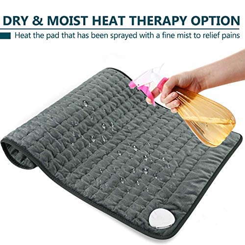 Heating Pad Electric Heat Pad for Back Pain and Cramps Relief - Electric Fast Heat Pad with 6 Heat Settings -Auto Shut Off (12" x 24") - Thumbnail 5