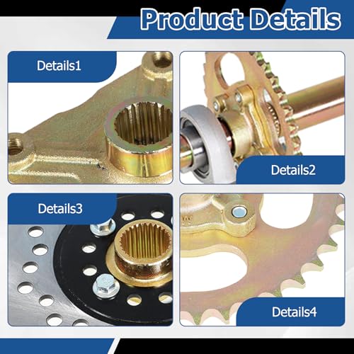 32 Go Kart Axle Kit with Shaft + Hub+ Chain+ Brake Master Cylinder + Sprocket Replacement for Go Kart ATV by WFLNHB - Image 4