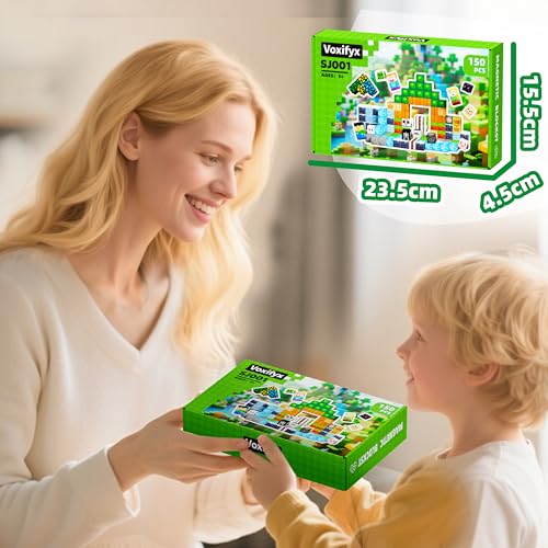 Voxifyx 150PCS Magnetic Building Blocks Set Toys, Kids Classroom Magnet Blocks Toy for Toddlers STEM Learning, Construction Stacking Toy for Kids Boys and Girls Christmas Birthday Gifts - Image 2
